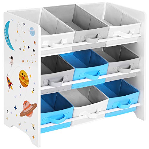 SONGMICS Étagère de Rangement Enfant pour Jouets et Livres, 9